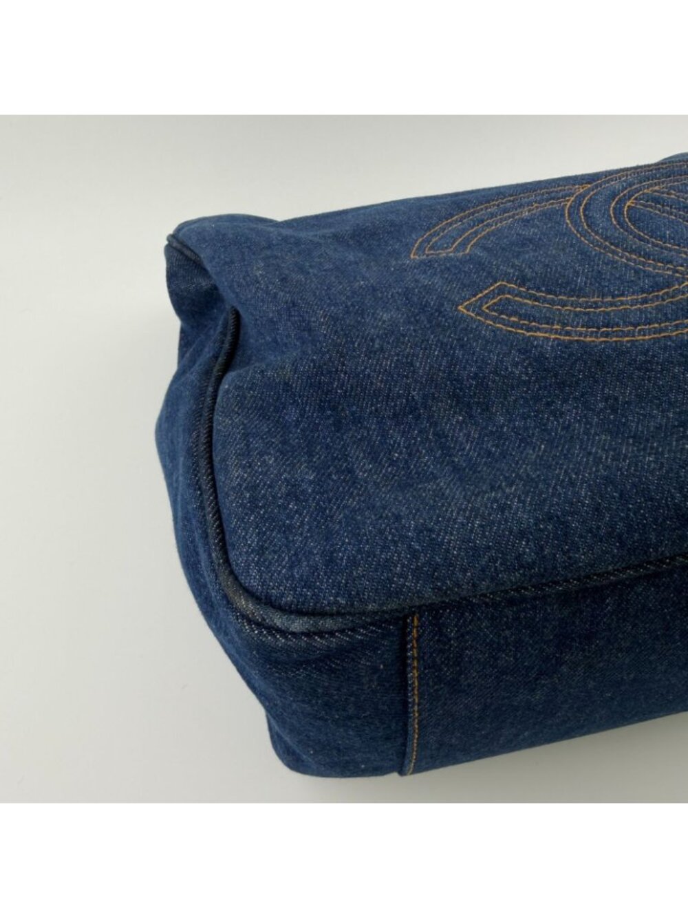 ★SOLD★ Chanel CC Logo Handbag Blue Denim Vintage - Picture 9 of 15